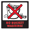 Sign "No Bucket Washing"
