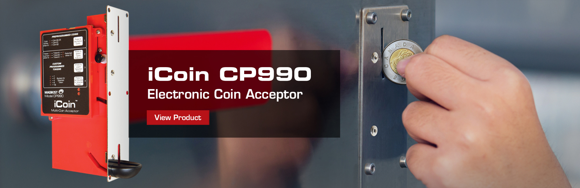 iCoin Acceptor CP990 - electronic coin acceptor