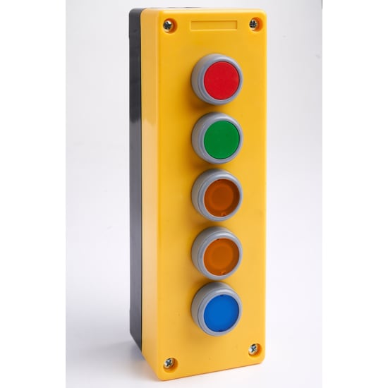 Remote Control Station with Red, Green, Yellow, Yellow, and Blue ...