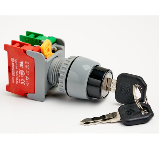 Pushbutton Key Switch 22mm Key Removable In OFF Switches Magikist