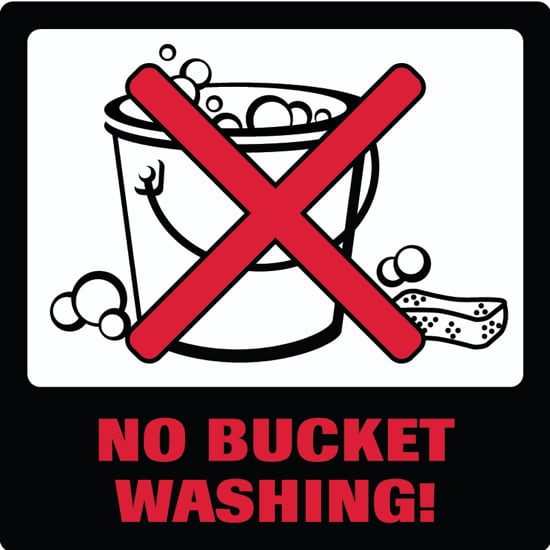 Sign "No Bucket Washing" Signs Magikist