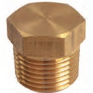 Brass Hex Pipe Plug 1/4