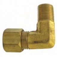 Brass Comp Elbow 90° 3/8