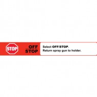 Instruction strip OFF/STOP