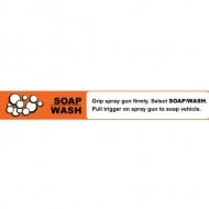 Instruction strip SOAP/WASH