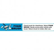 Instruction strip FOAM BRUSH