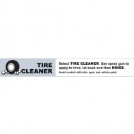 Instruction strip TIRE CLEAN