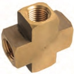 Brass Pipe Cross 3/8