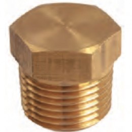 Brass Hex Pipe Plug 1/4
