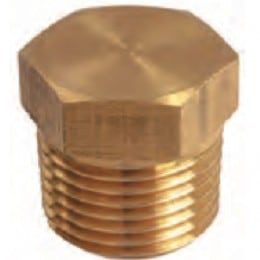 Brass Hex Pipe Plug 1/4