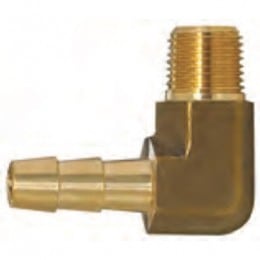 Brass Hose Barb 90° 1/4