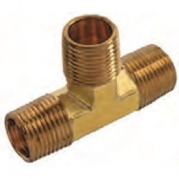 Brass Pipe Tee 1/4