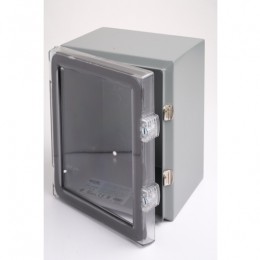 Clear Cover Hinged Steel Enclosure 10 x 8 x 6