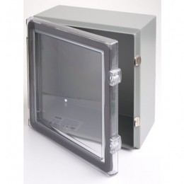Clear Cover Hinged Steel Enclosure 12 x 12 x 6