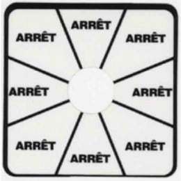 Label with ARRET For LBL0005F