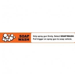 Instruction strip SOAP/WASH
