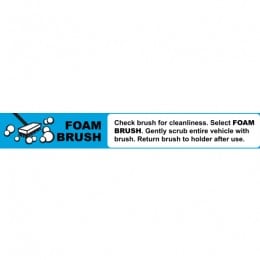 Instruction strip FOAM BRUSH