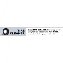 Instruction strip TIRE CLEAN