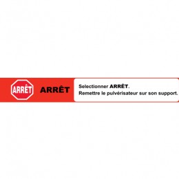 Instruction strip ARRET (french)